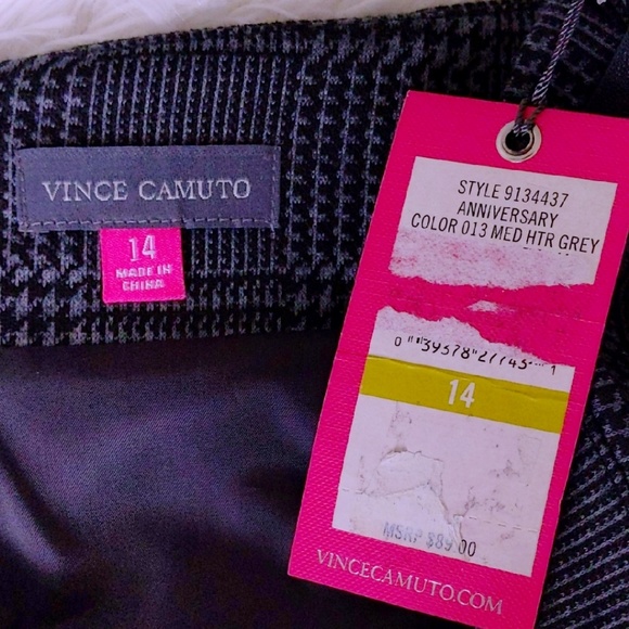 NWT VINCE CAMUTO PLAID SKIRT FAUX WRAP - Picture 6 of 9